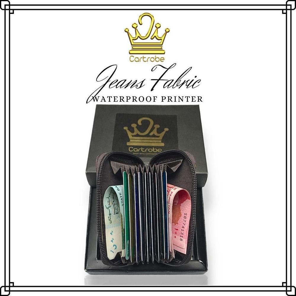 MEN'S JEANS PRINTED ZIPPER WALLET