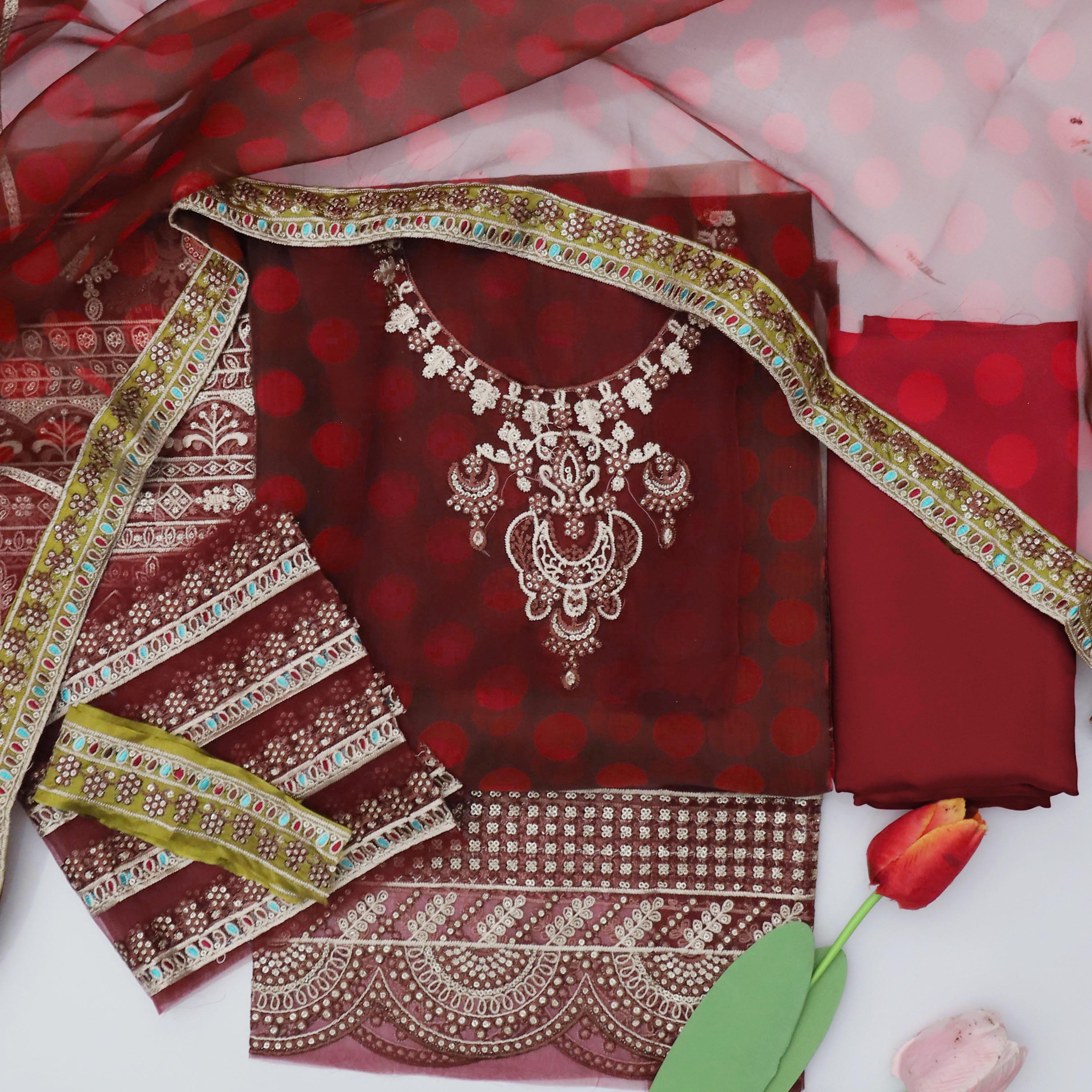 MARIA B UNSTITCHED 3 PIECE SUIT